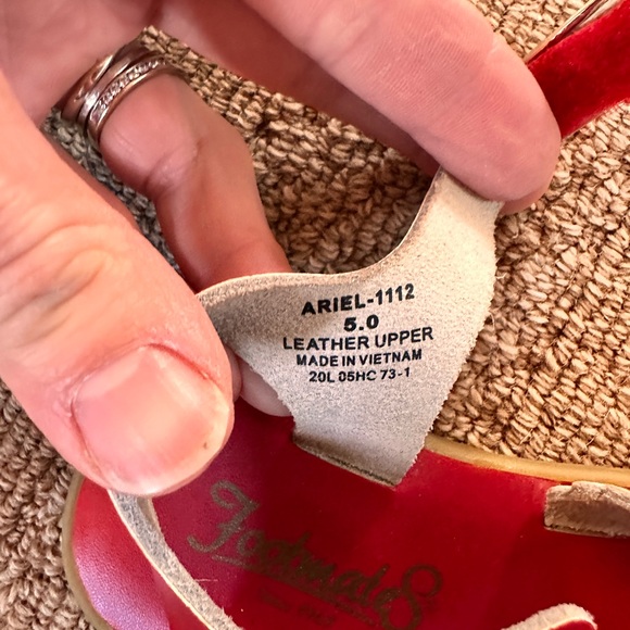 Footmates - Velcro Red Kids Sandals - Picture 3 of 3